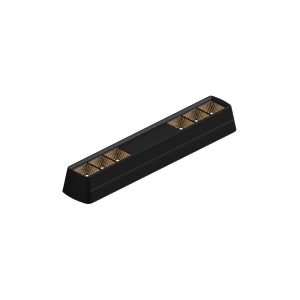 Exposed Single Row Linear Light - 6 Heads - Black