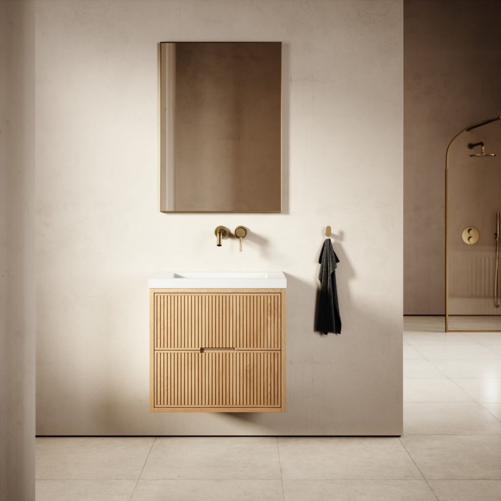 Harrington Natural Oak Wall Hung Vanity Unit 600-1200mm