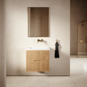 Harrington Natural Oak Wall Hung Vanity Unit 600-1200mm