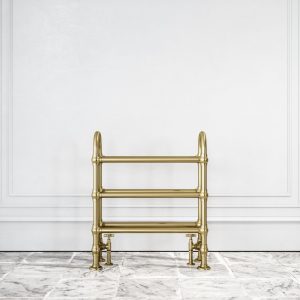 Montpelier Floor Mounted Traditional Towel Warmer Radiator Brushed Gold