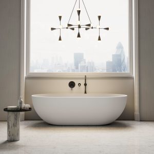 Picasso White Freestanding Stone Bath 1780mm